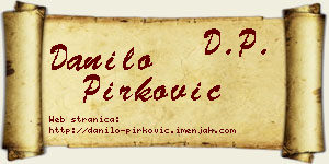 Danilo Pirković vizit kartica